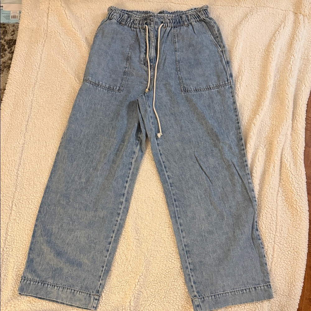 Rails Light Wash Drawstring Denim Size L